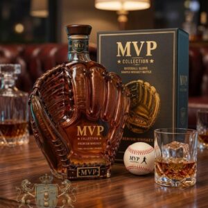 MVP Collection Baseball Glove Shaped Whiskey Bottle