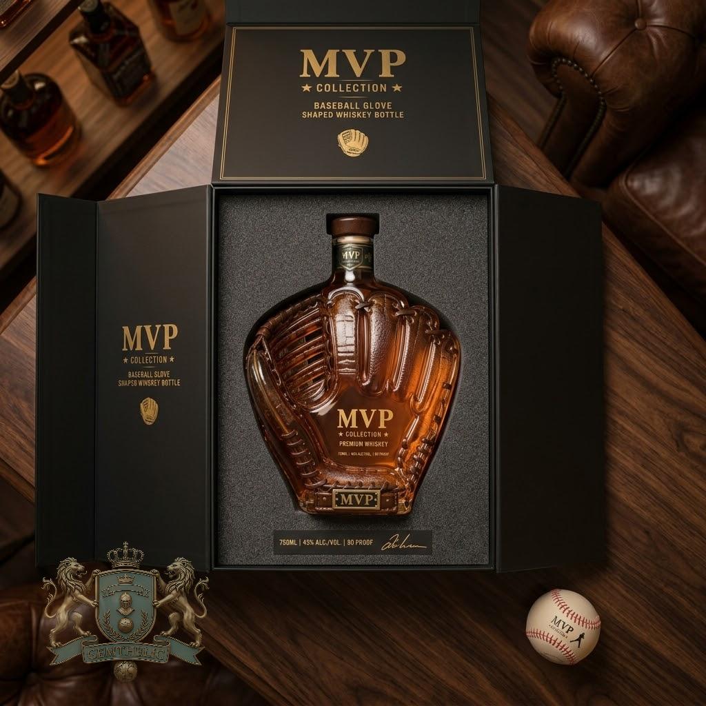 MVP Collection Baseball Glove Shaped Whiskey Bottle