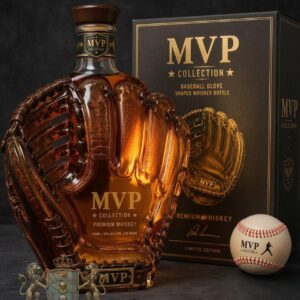 MVP Collection Baseball Glove Shaped Whiskey Bottle