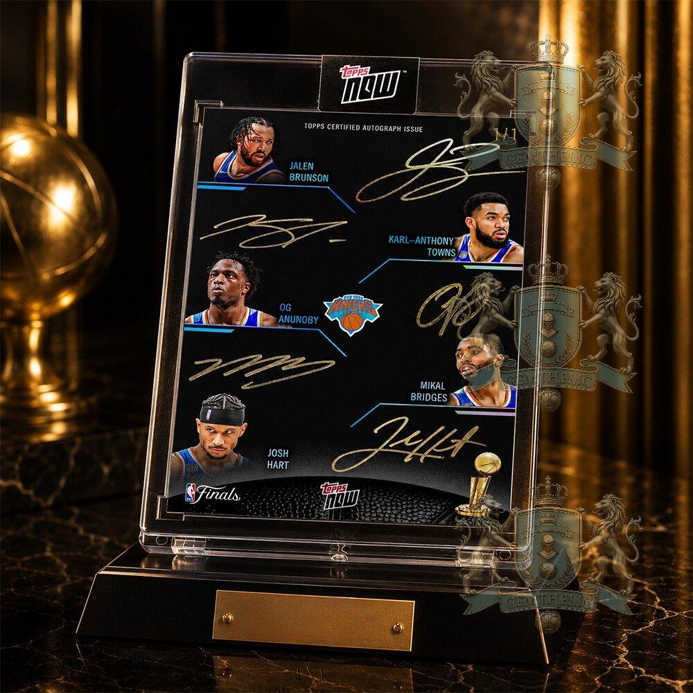NBA Basketball Topps Now Autograph Display Plaque - Front View