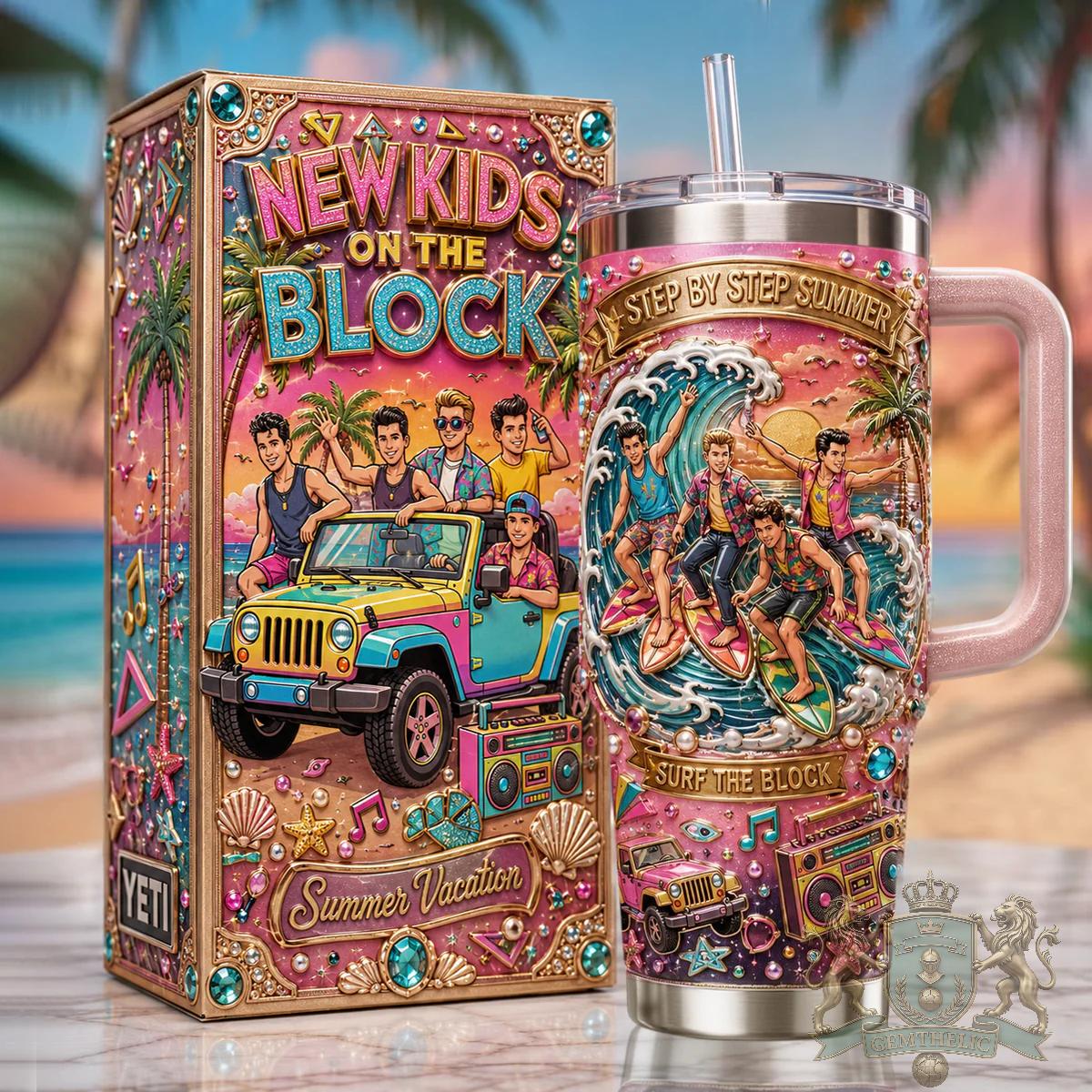 New Kids On The Block Summer Vacation Tumbler - Front View