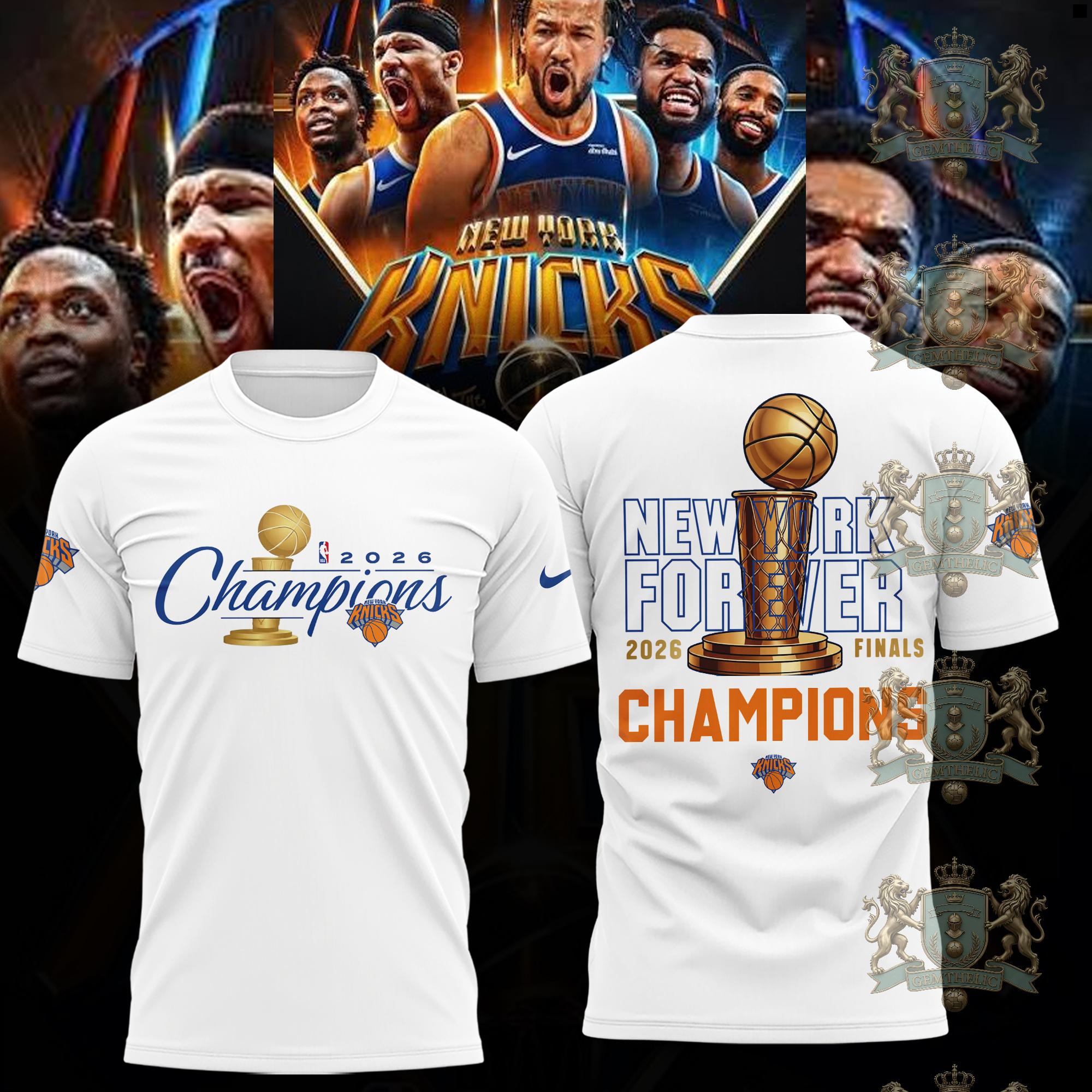New York Knicks 2026 Champions T-Shirt - Front View