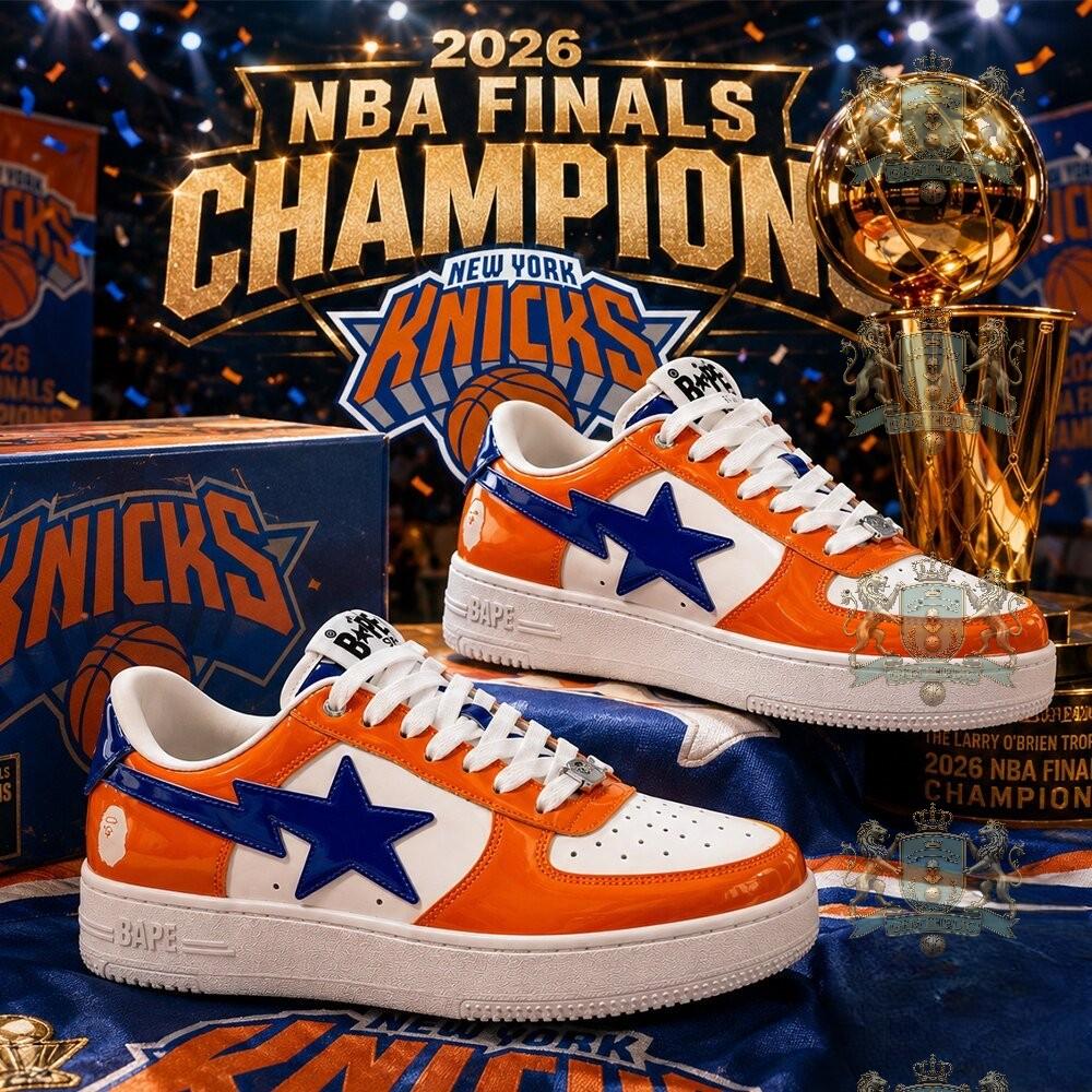 New York Knicks 2026 NBA Finals Champion Sneakers - Front View