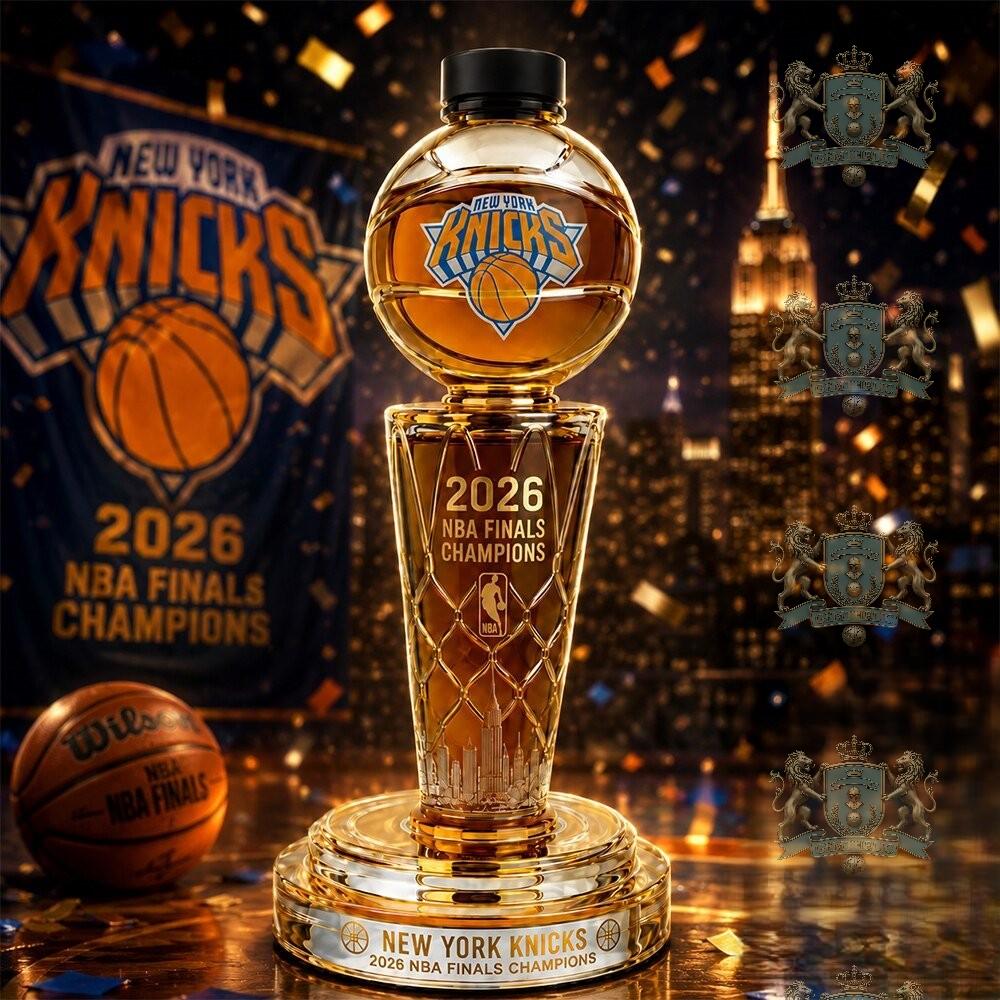 New York Knicks 2026 NBA Finals Champions Whiskey Bottle