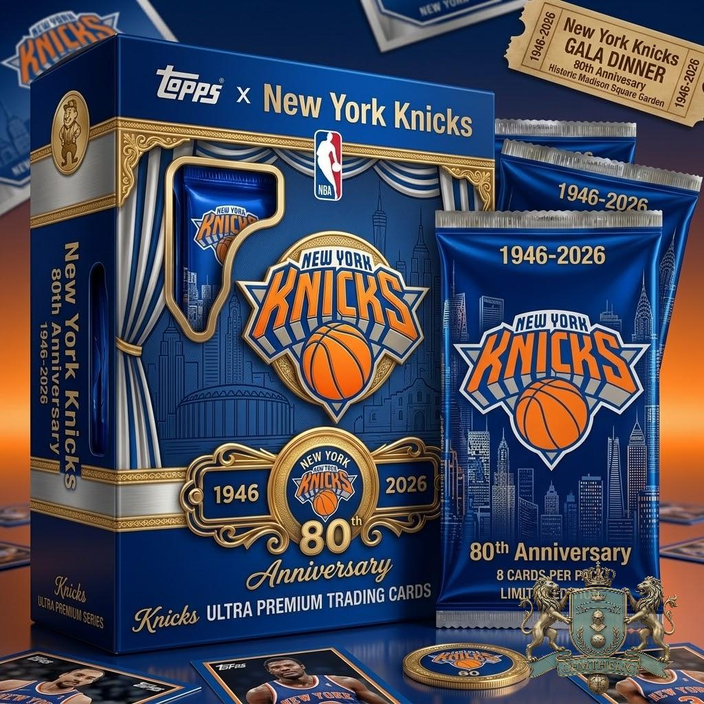 New York Knicks 80th Anniversary Trading Cards - Front View