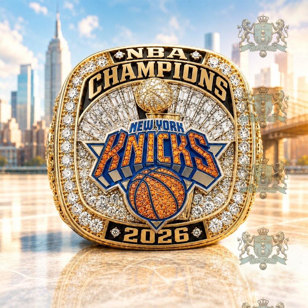 New York Knicks NBA Champions 2026 Championship Ring - Front View