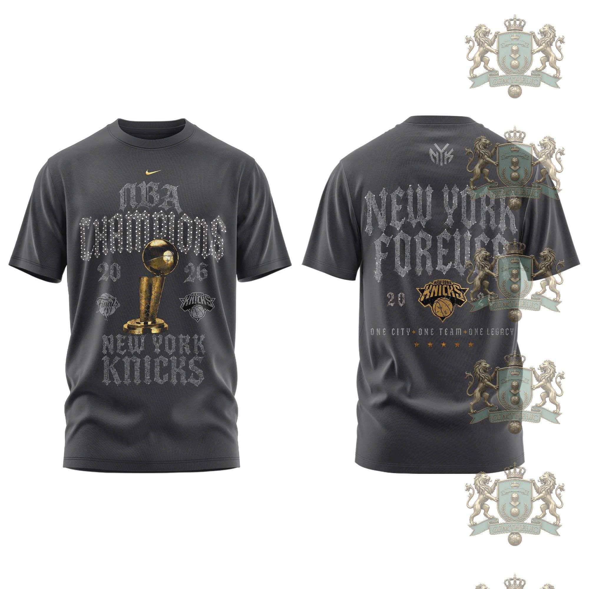 New York Knicks NBA Champions 2026 T-Shirt - Detail View