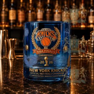 New York Knicks NBA Finals Champions 2026 Whiskey Glass