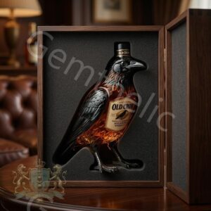 Old Crow Crow Shaped Kentucky Straight Whiske Bottle