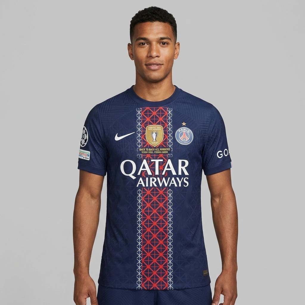 Paris Saint-Germain Budapest 2026 Final Champions T-Shirt - Detail View