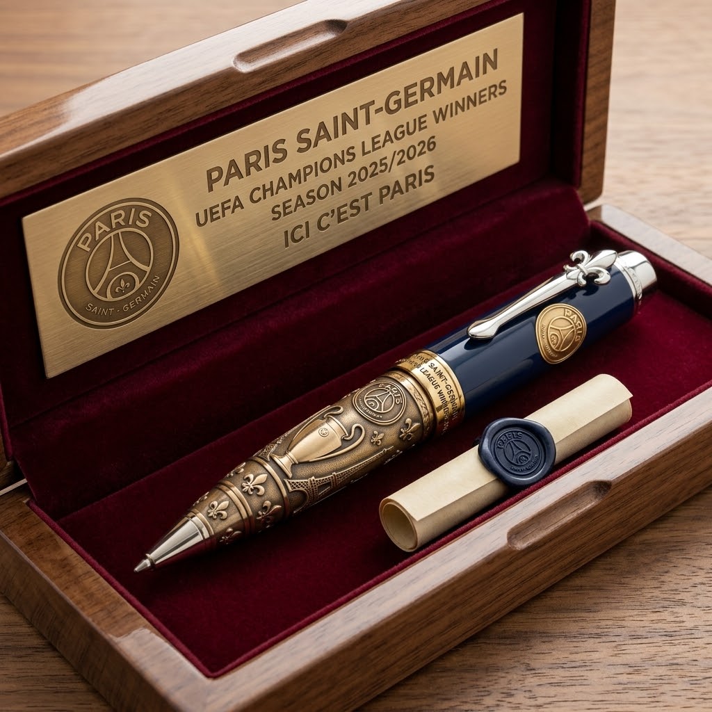 Paris Saint-Germain UEFA Champions League Winners 2025/2026 Pen - Front View