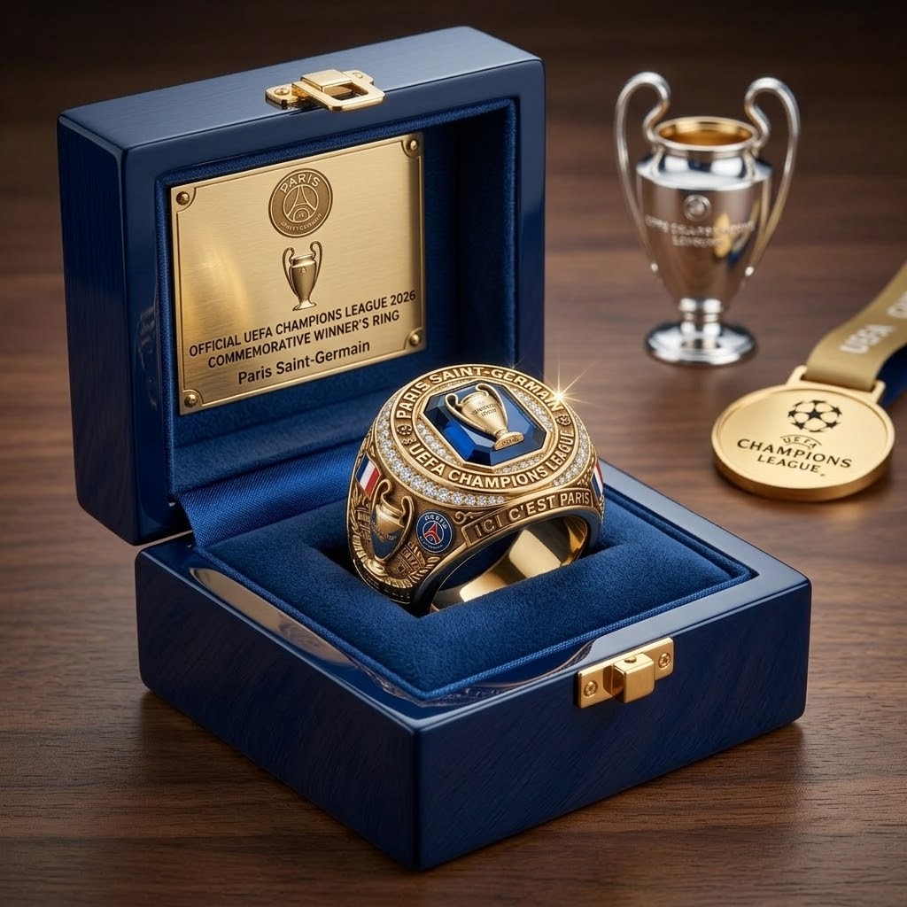 Paris Saint-Germain UEFA Champions League Winners 2026 Championship Ring - Detail View