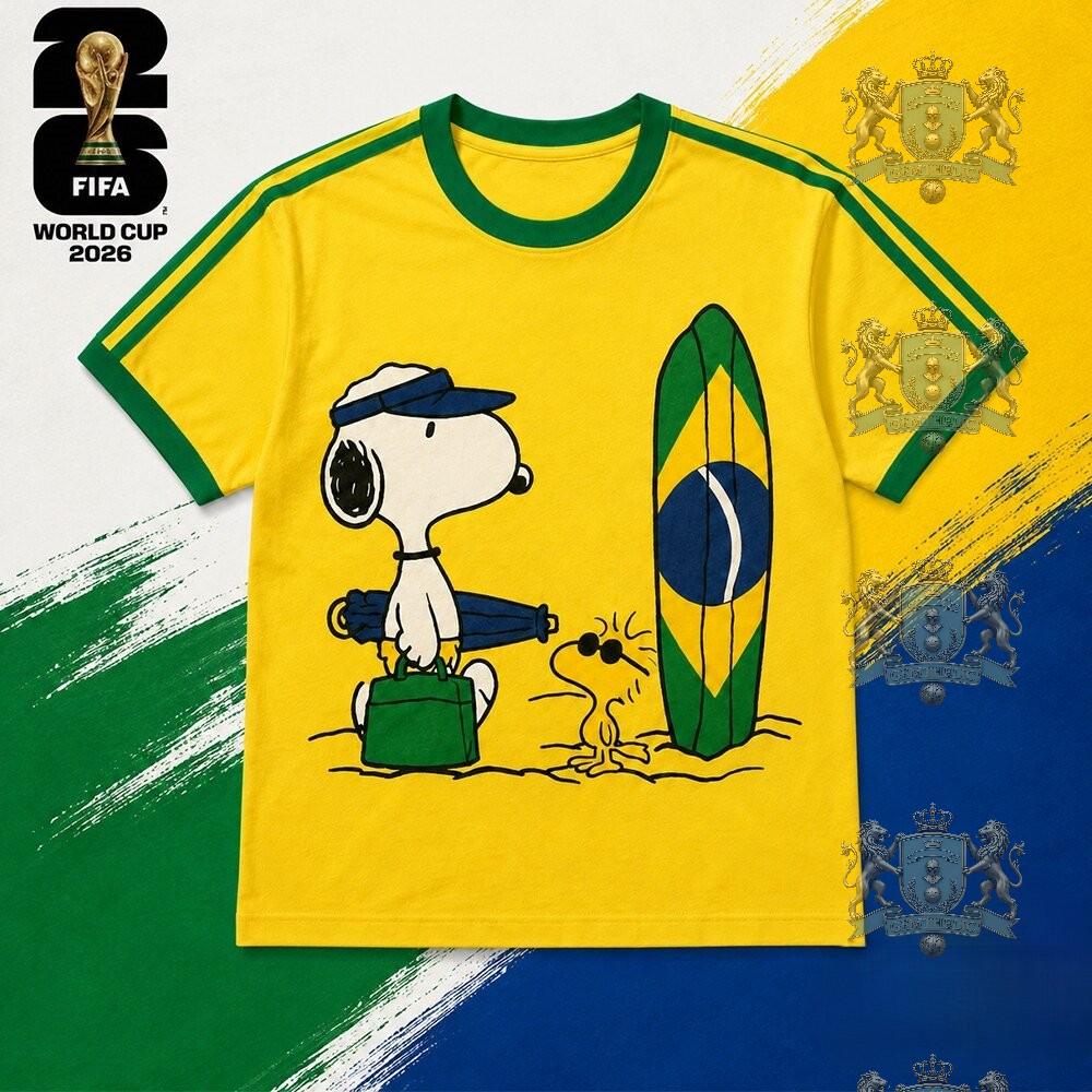 Peanuts Snoopy FIFA World Cup 2026 Brazil T-Shirt  - Front View