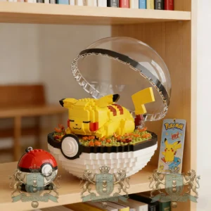 Pikachu Sleeping in Poké Ball Building Blocks Set