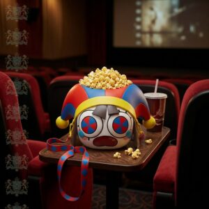 Pomni Distressed Jester Eyes Popcorn bucket