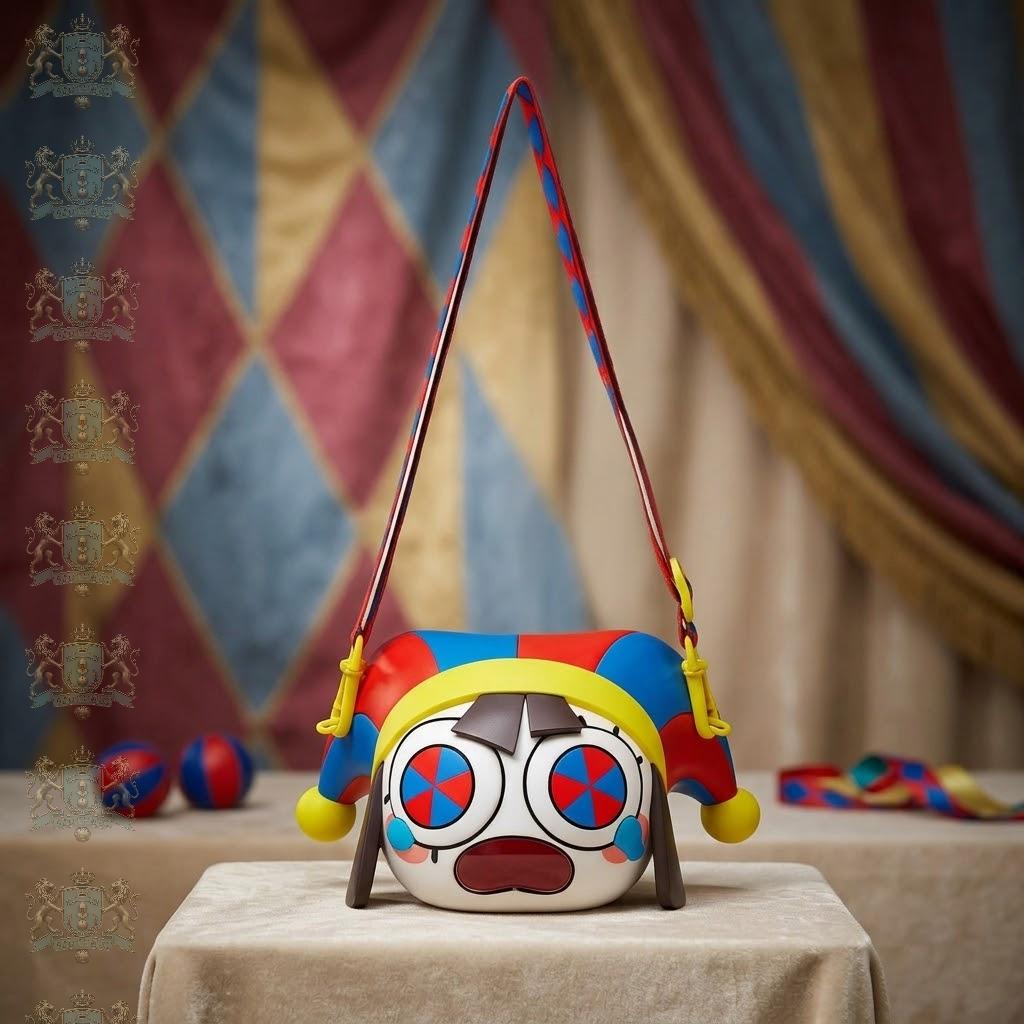 Pomni Distressed Jester Eyes Popcorn bucket - Front View