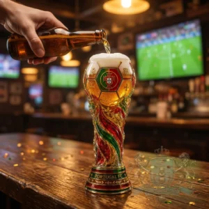 Portugal FC Football World Cup Trophy Beer Glass