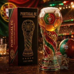Portugal FC Football World Cup Trophy Beer Glass