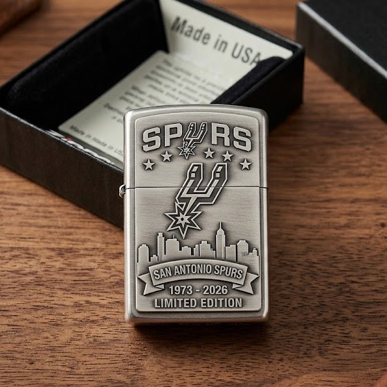 San Antonio Spurs 1973 - 2026 Zippo Lighter - Detail View