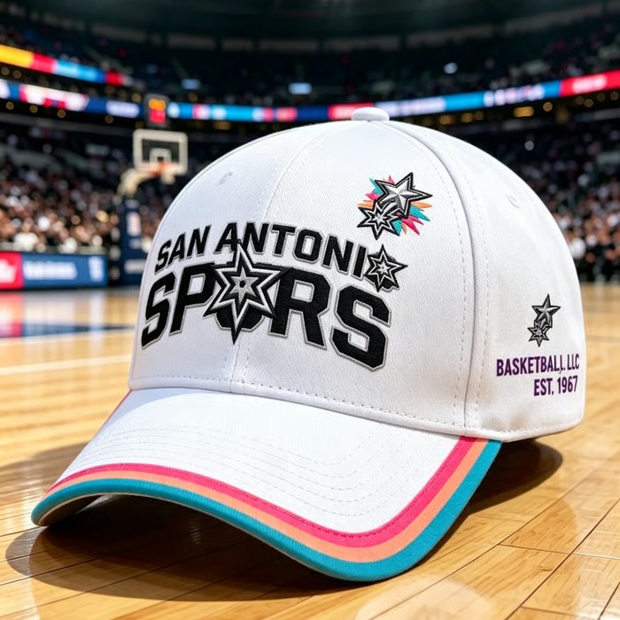 San Antonio Spurs Fiesta Est. 1967 Baseball Cap - Front View