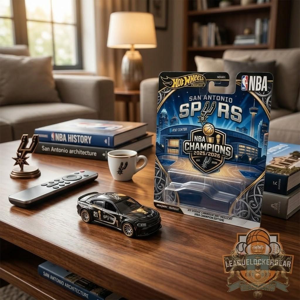 San Antonio Spurs NBA Champions 2025/2026 Hot Wheels Car - Detail View