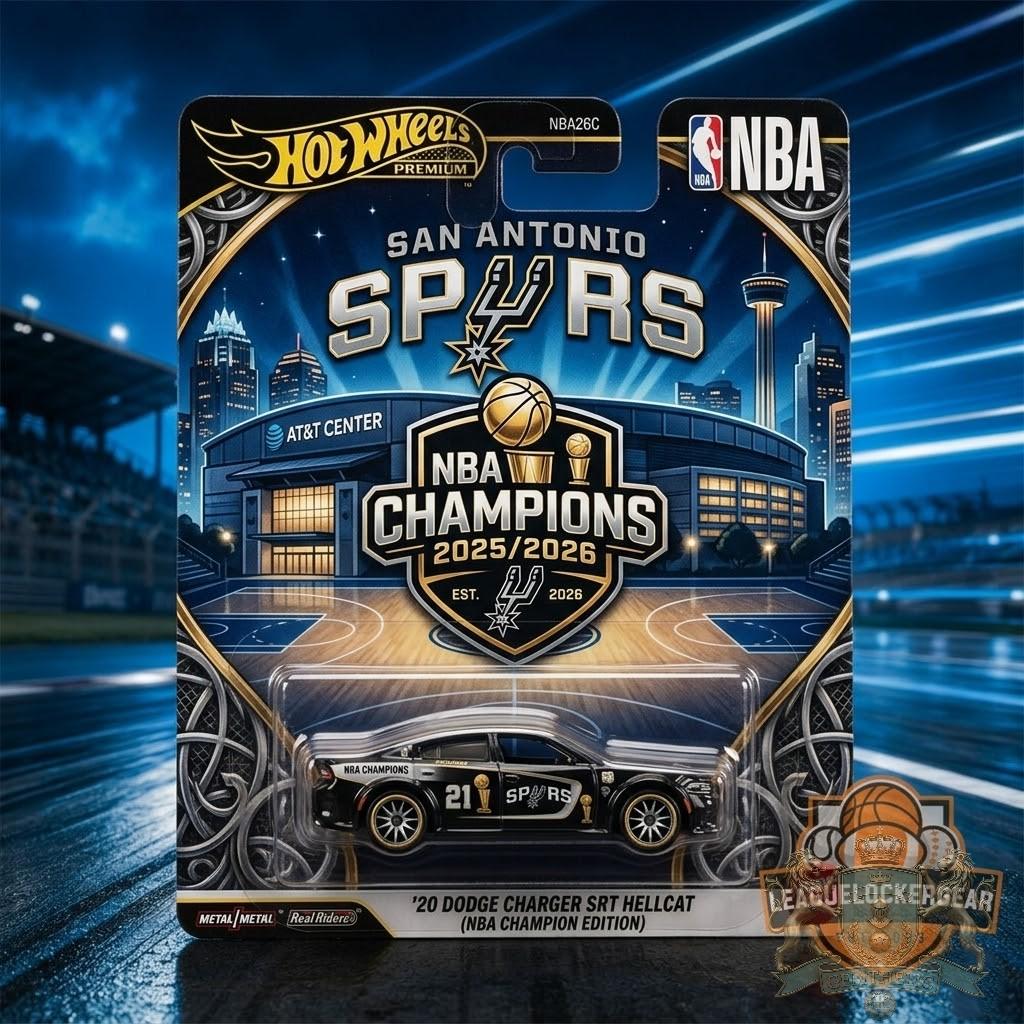 San Antonio Spurs NBA Champions 2025/2026 Hot Wheels Car - Front View