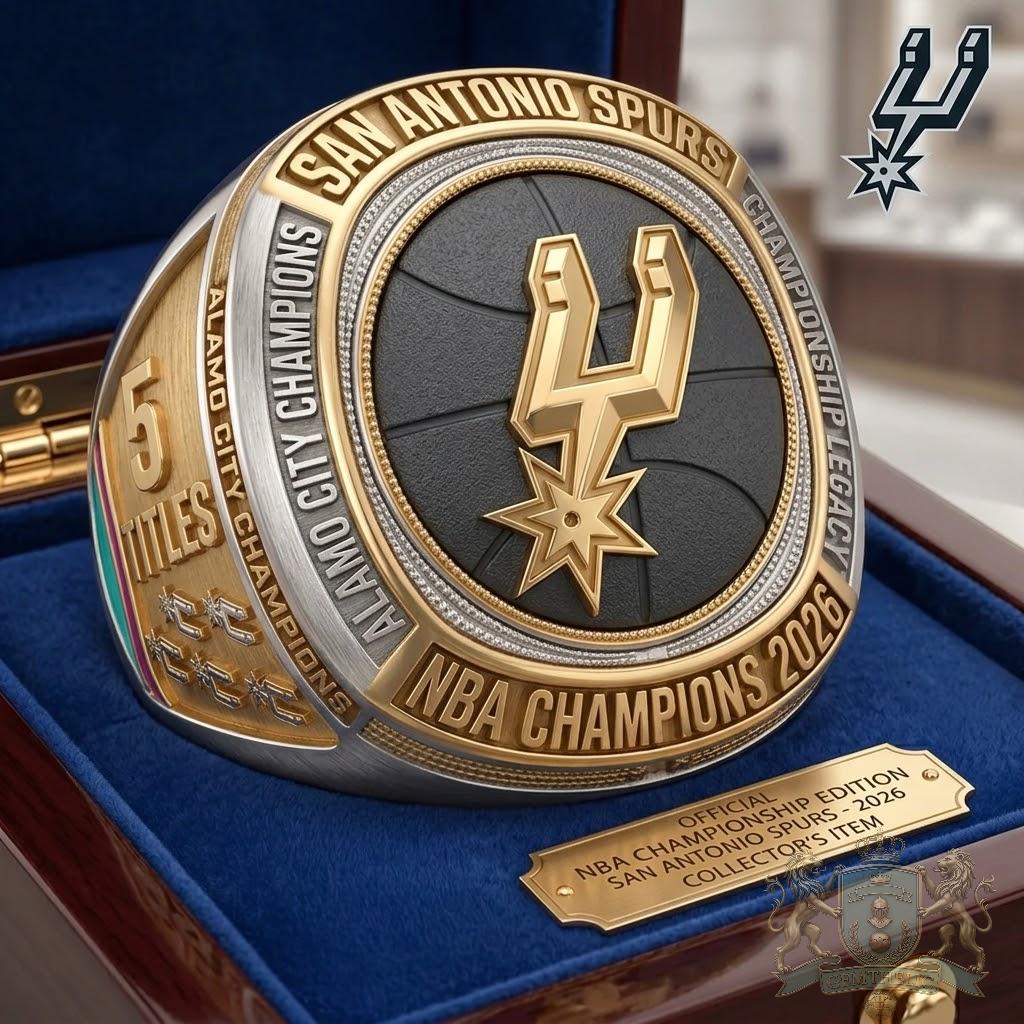 San Antonio Spurs NBA Champions 2026 Ring - Front View