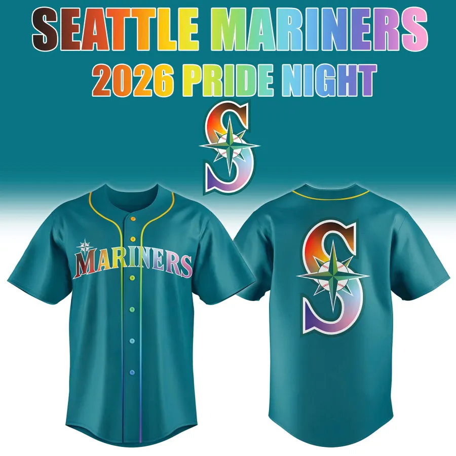 Seattle Mariners 2026 Pride Night Baseball Jersey - Front View