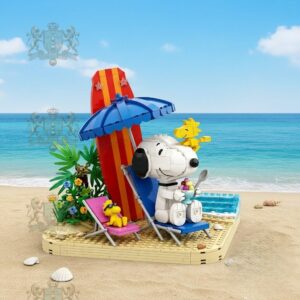 Snoopy and Woodstock Beach Fun Building Block