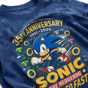 Sonic the Hedgehog 35th Anniversary 1991-2026 Sonic Legacy 35 Years Of Speed Gotta Go Fast! T-Shirt