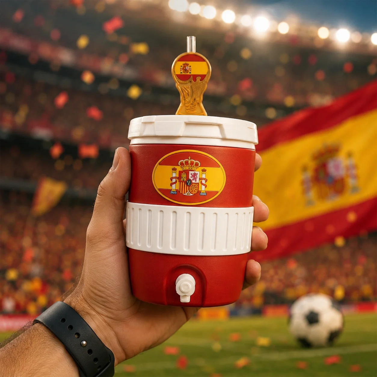 Spain National Flag Coat of Arms World Cup Tumbler
