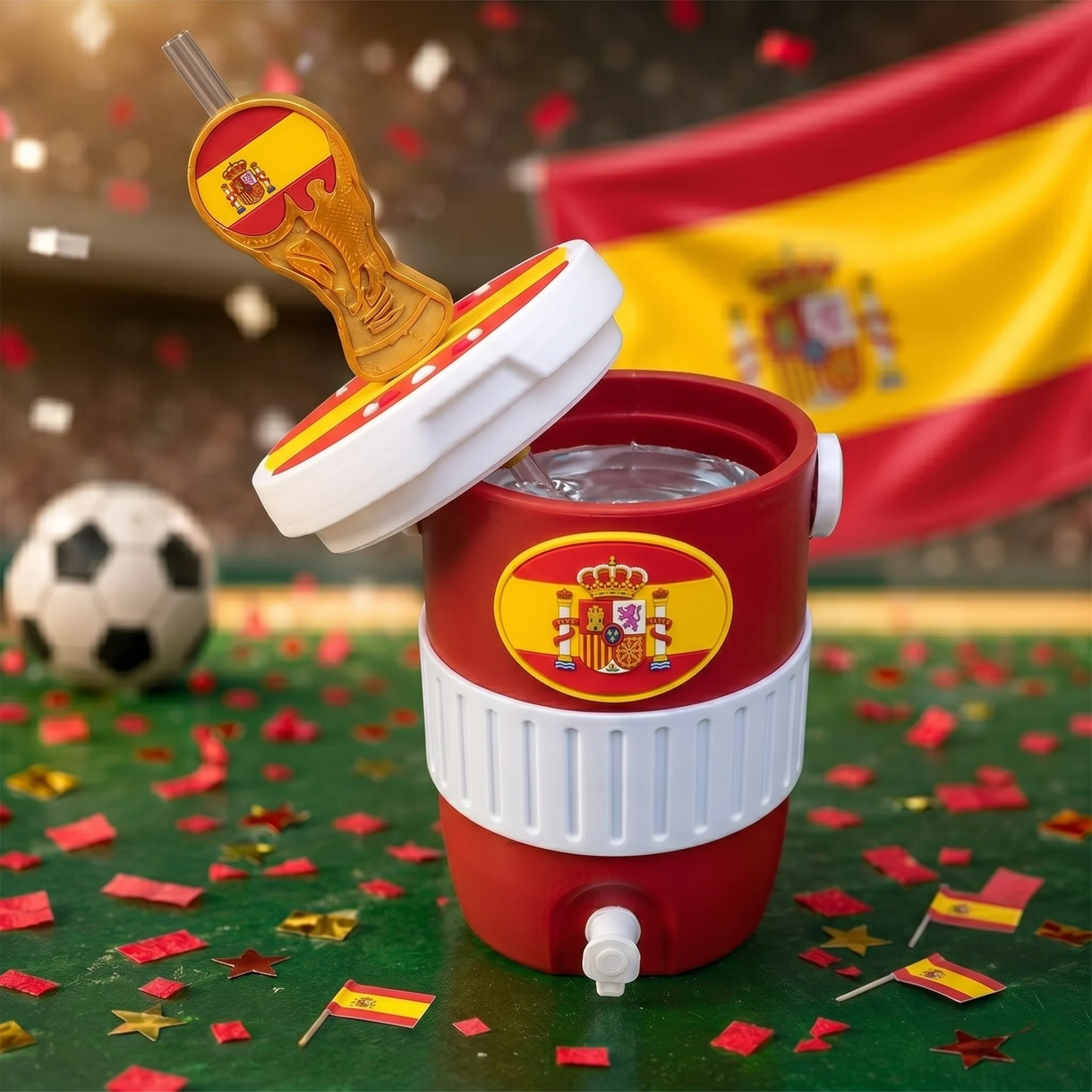 Spain National Flag Coat of Arms World Cup Tumbler