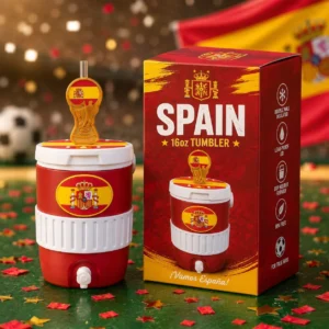 Spain National Flag Coat of Arms World Cup Tumbler