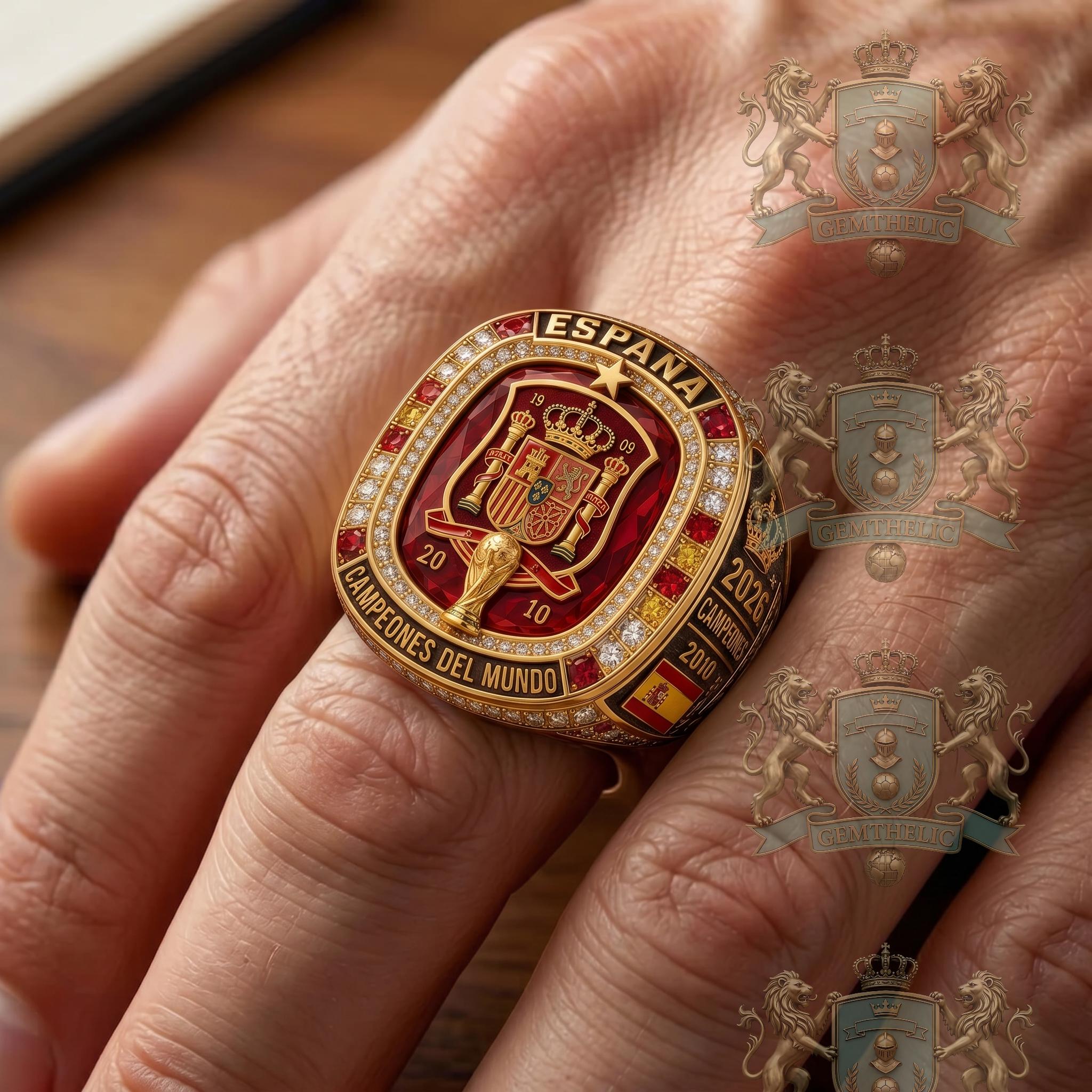 Spain National Football Team FIFA World Cup 2026 Commemorative 2010 Champions Ring
