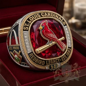 St. Louis Cardinals 11 World Series Redbird Legacy EST. 1882 Championship Ring