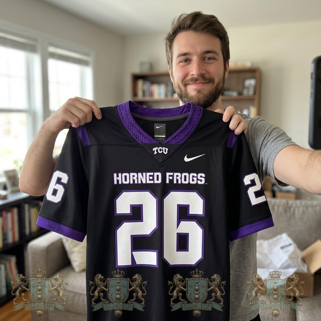 TCU Horned Frogs Aer Lingus College Football 2026 Jersey - Detail View