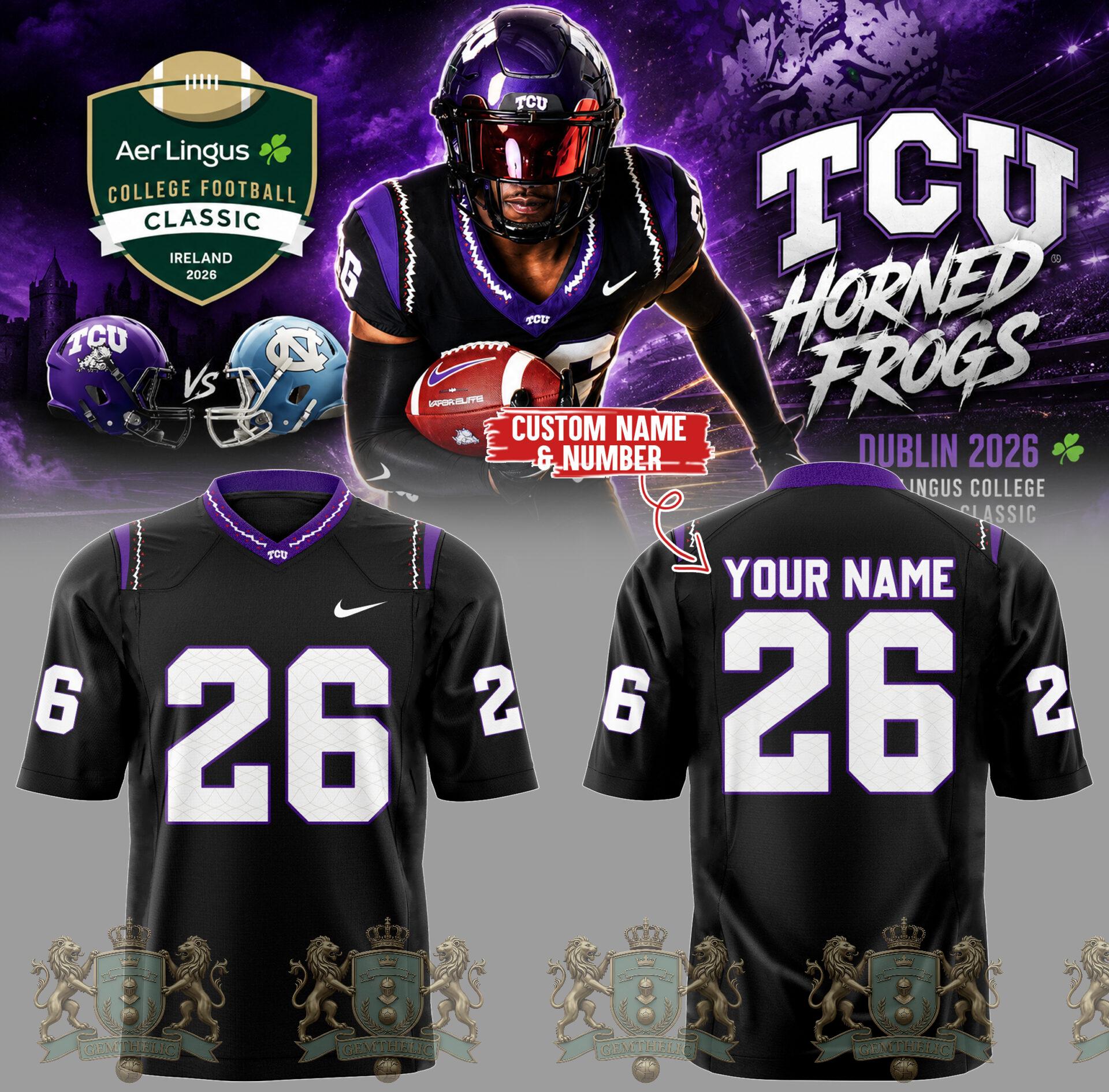TCU Horned Frogs Aer Lingus College Football 2026 Jersey - Front View