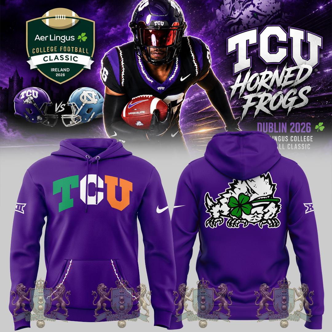 TCU Horned Frogs Aer Lingus College Football 2026 Hoodie - Front View