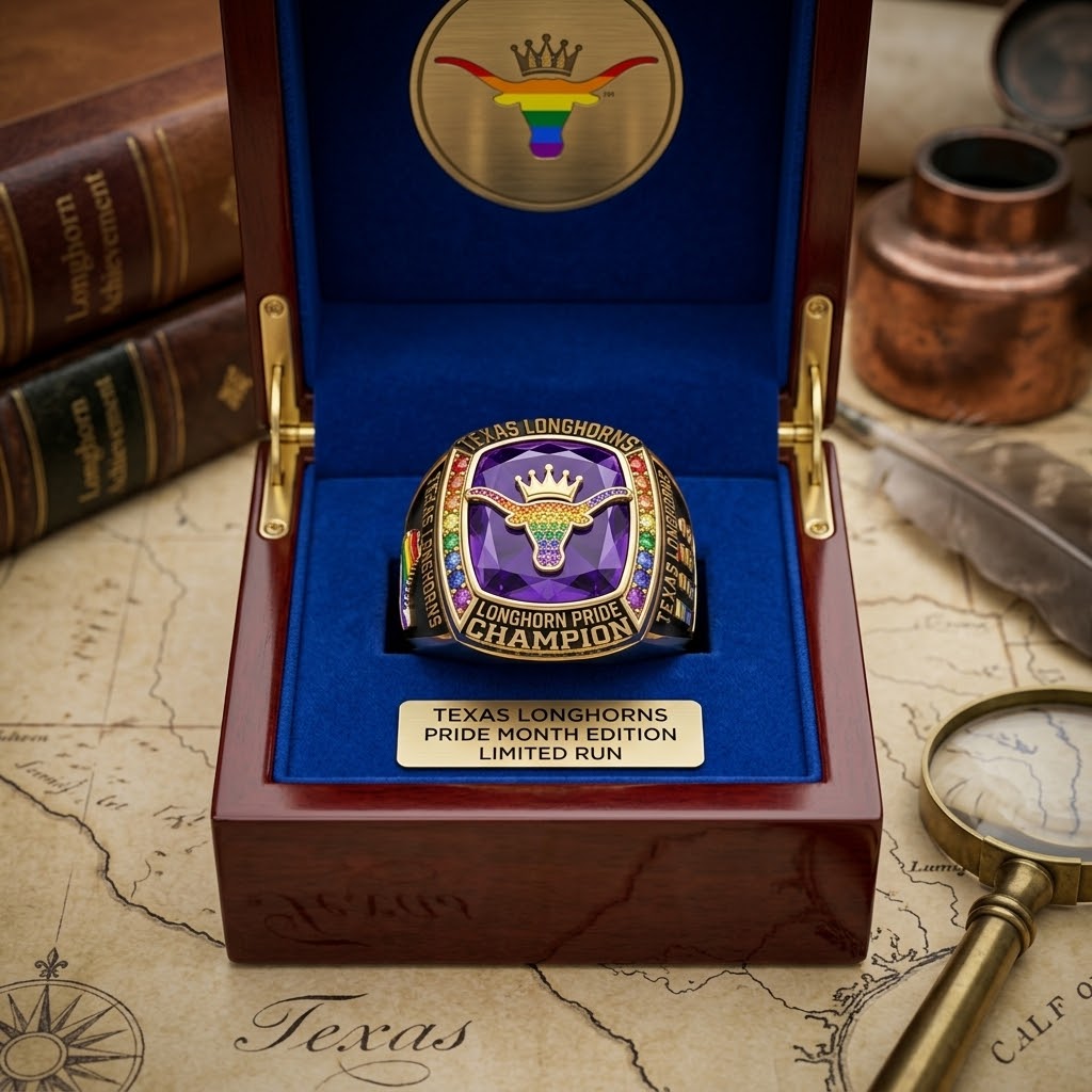Texas Longhorns Pride Month Champion Championship Ring - Front View