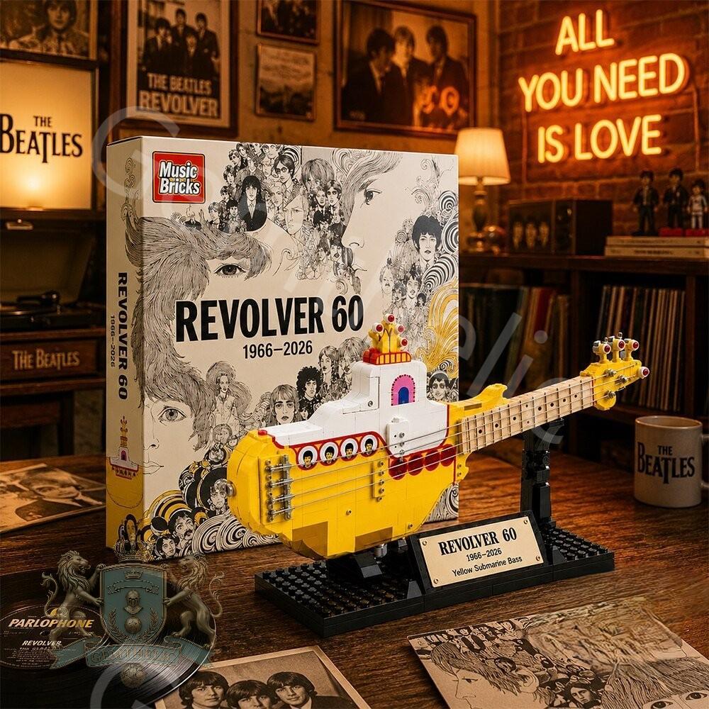 The Beatles Revolver 60th Anniversary Building Bricks Set - Front View