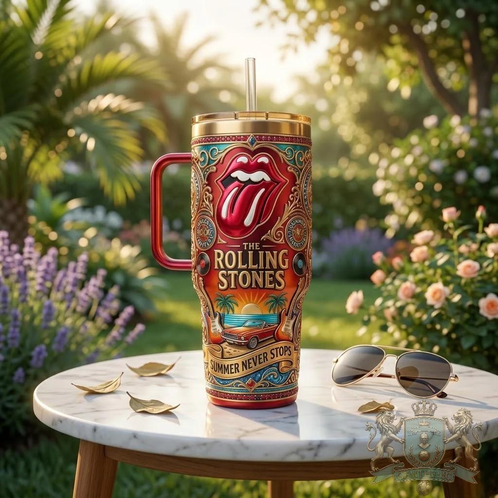 The Rolling Stones Summer Never Stops Summer Vacation Tumbler