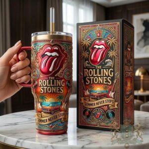 The Rolling Stones Summer Never Stops Summer Vacation Tumbler