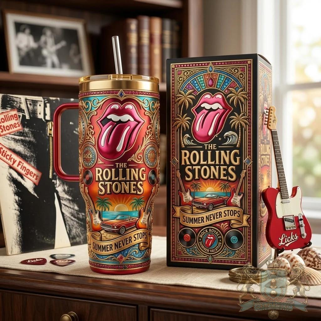 The Rolling Stones Summer Never Stops Summer Vacation Tumbler