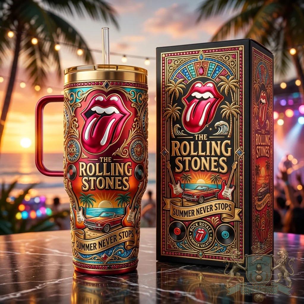 The Rolling Stones Summer Never Stops Summer Vacation Tumbler