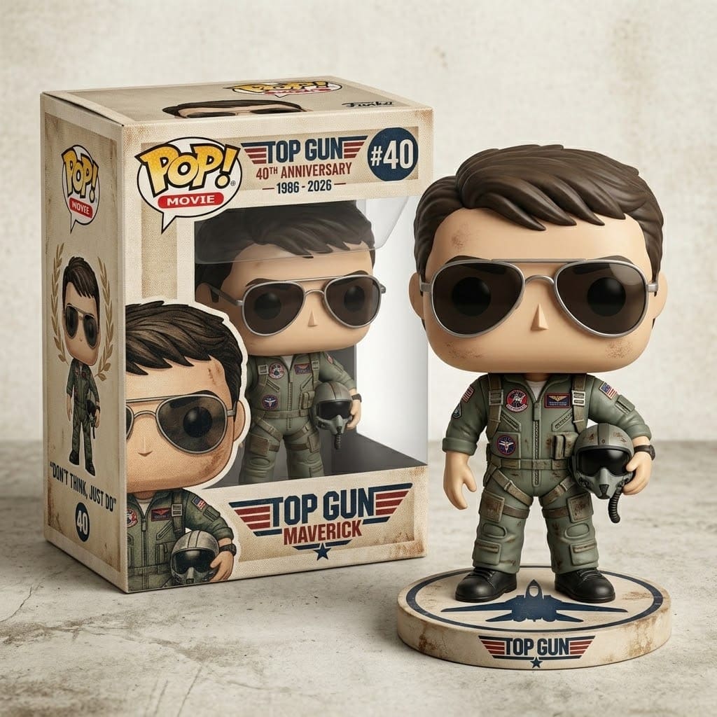 Top Gun Maverick 40th Anniversary Funko Pop - Front View