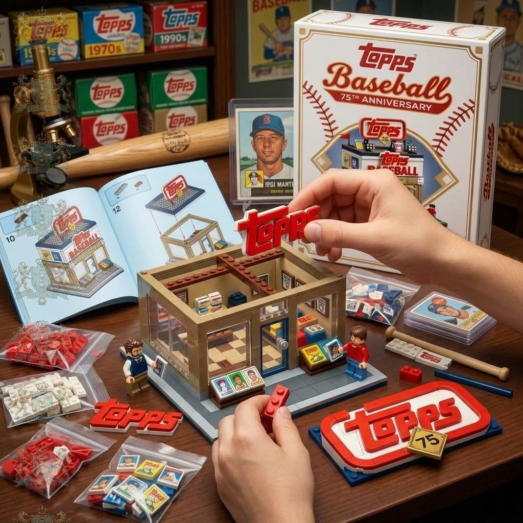 Topps Baseball 75th Anniversary Building Block Set - Detail View