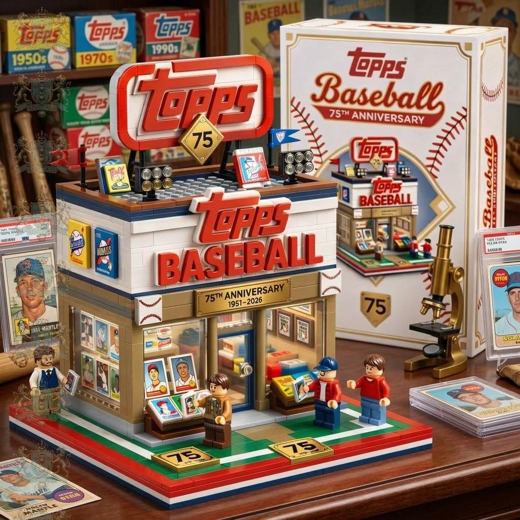 Topps Baseball 75th Anniversary Building Block Set - Front View