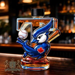 Toronto Blue Jays Number 7 Design Whiskey Decanter