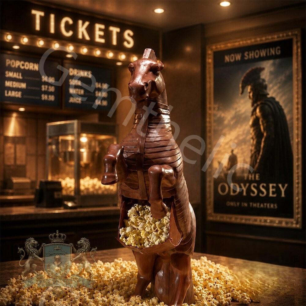 2026 The Odyssey Trojan Horse Popcorn Bucket - Front View