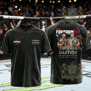 UFC Freedom 250 Topuria Gaethje Undisputed  Championship T-Shirt